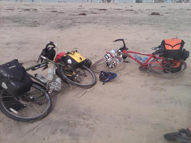 bikes on the beach