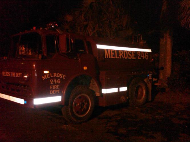 Old school fire truck. Melrose Fire Station