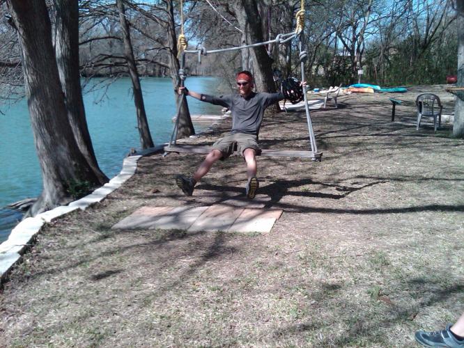 Ryan on the giant swing. It was a lot of fun swinging on it.