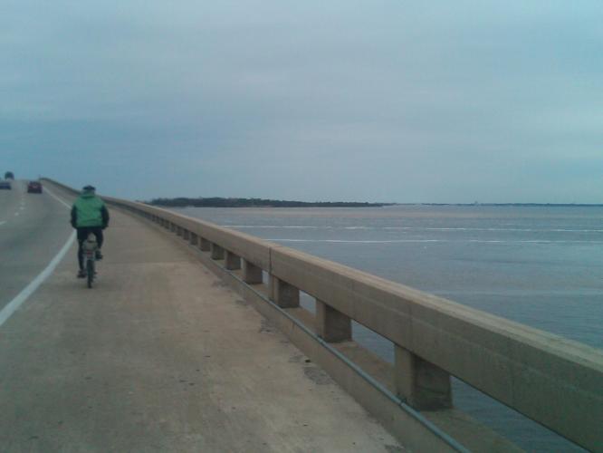 John leading us over bridge #1.