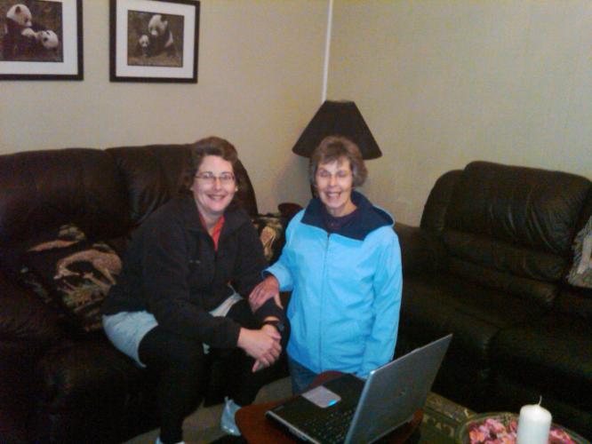 Sara and her mom. Sara took a 7 month leave from work to ride cross country, then thru-hike the Pacific Crest Trail. She also got this gang together.