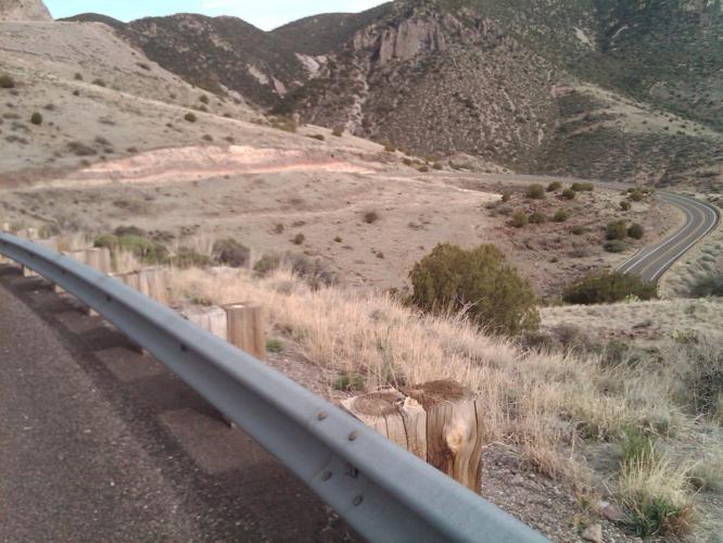 winding descending road